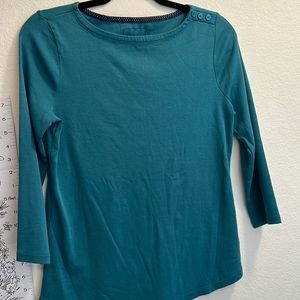 Charter Club 100% Pima Cotton Women’s 3/4 Sleeve Pullover Top Small NWOT Small